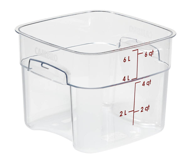 Cambro 6SFSPROCW I Camsquare FreshPro Storage Container 5.7L Clear I Case of 6