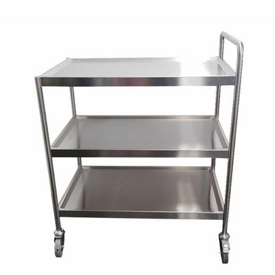 3Inox 710081 I Food Trolley I Food Serving Trolley I Stainless Steel I Service Cart I Stainless Steel Food Trolley