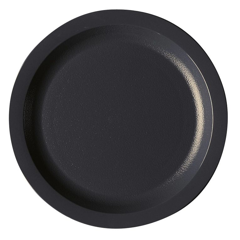 Cambro 725CWNR110 I Camwear Dinnerware Plates I Narrow Rim I 184 mm I Black I Case of 48
