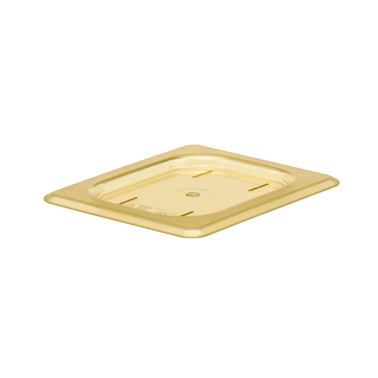 Cambro 80HPC150 I GN 1/8 High Heat H-Pan Lids I Flat Cover I Amber I Case of 6