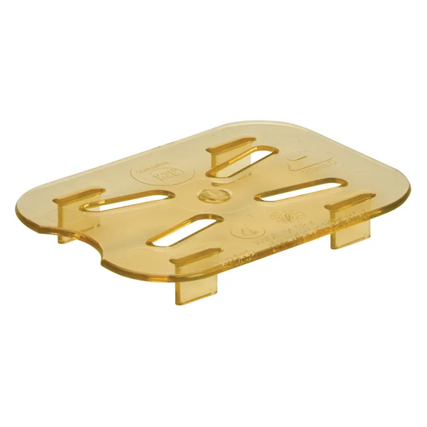 Cambro 80HPD150 I GN 1/8 H-Pan High Heat Drain Shelves I Amber I Case of 6