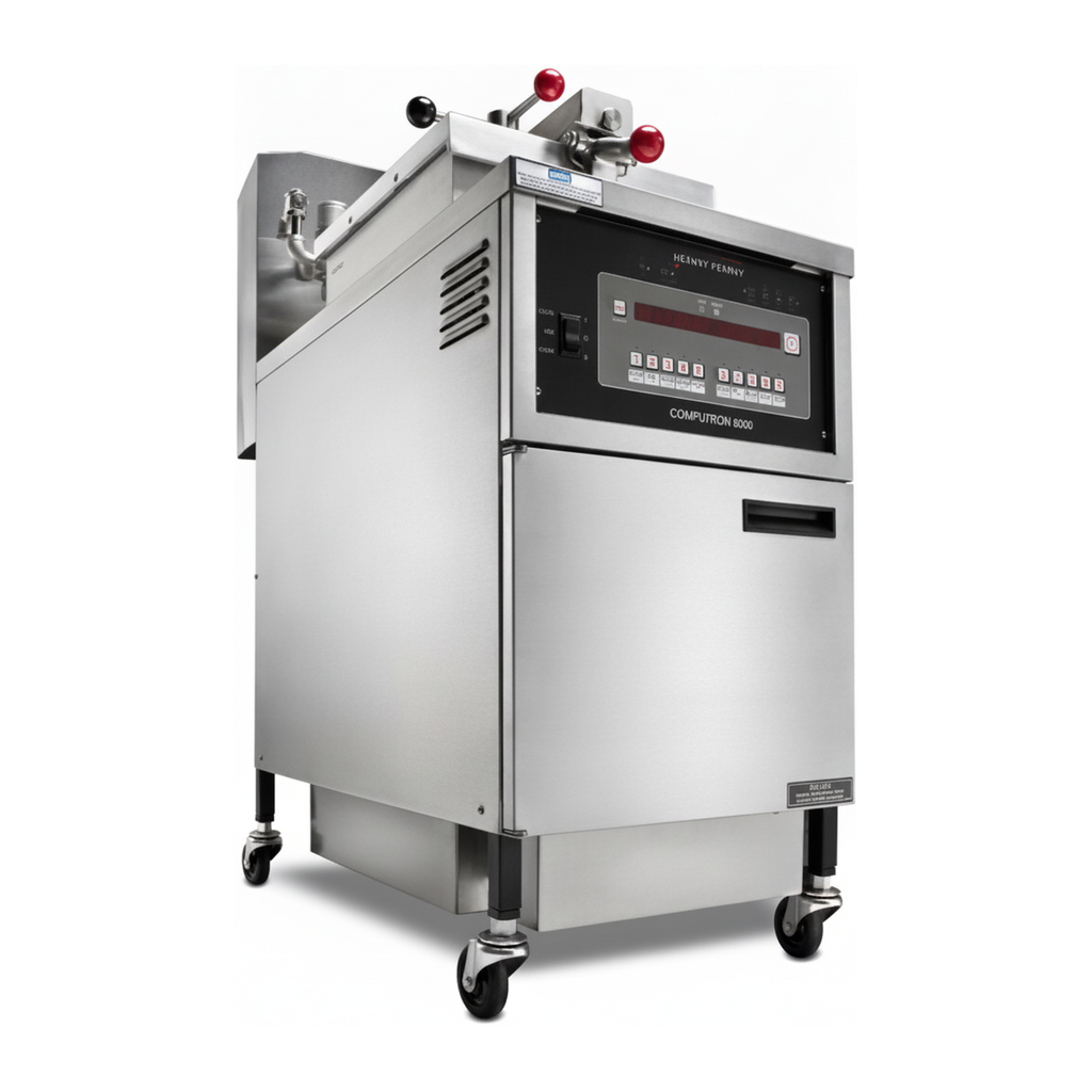 Henny Penny PFE500 with 8000 Computron Control Four Head Pressure Fryers | Electric | 25 L