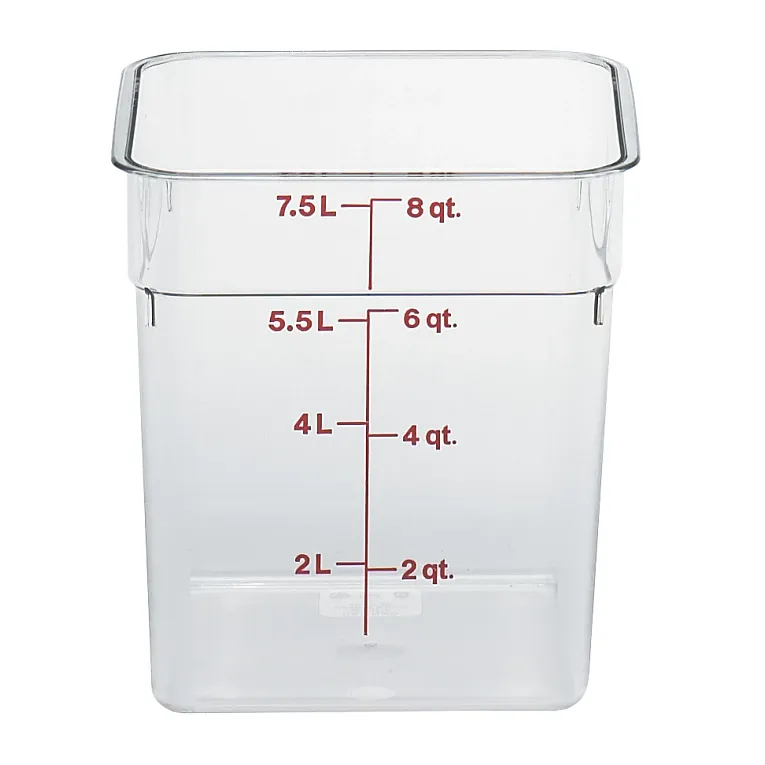 Cambro 8SFSCW I Camwear Polycarbonate Containers - 7.6 L I Case of 6