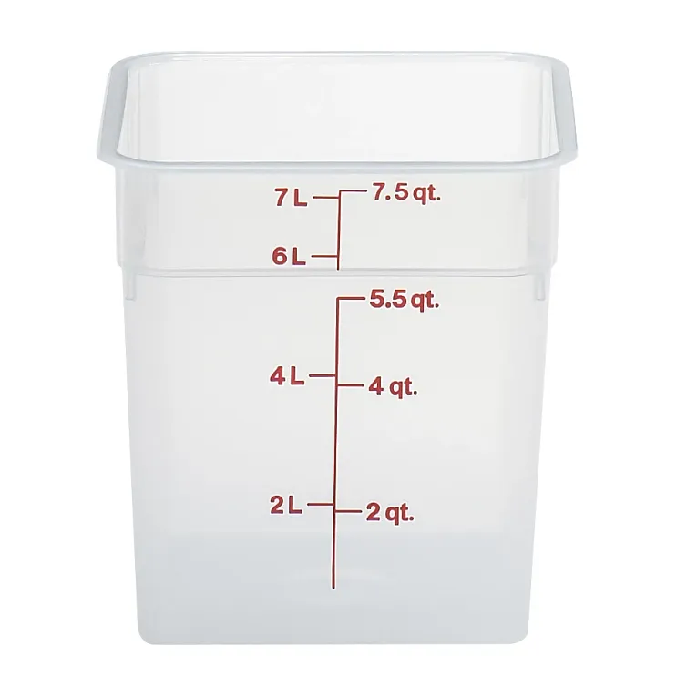 Cambro 8SFSPP I Camwear Translucent Polypropylene Containers - 7.6 L I Case of 6
