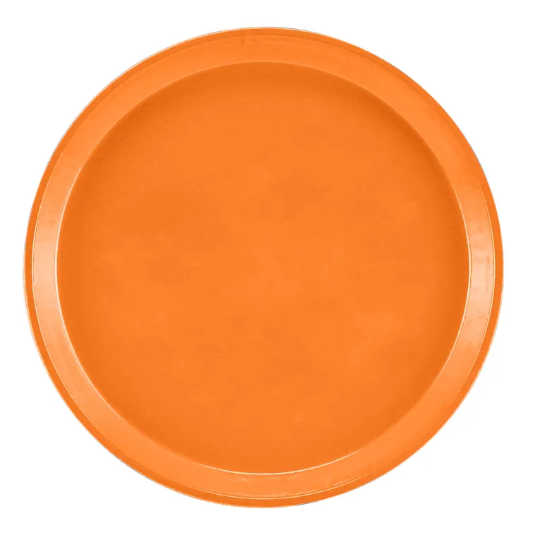 Cambro 900222 I Camtray Round Tray I 9" (230 mm) I Orange Pizazz I Case of 12