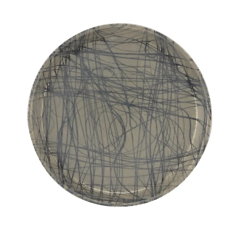 Cambro 900277 I Camtray Round Tray I 9" (230 mm) I Swirl Gray I Case of 12