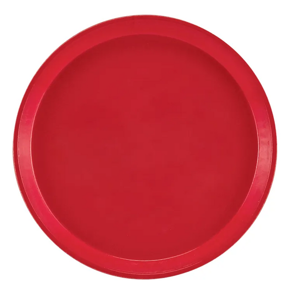 Cambro 900510 I Camtray Round Tray I 9" (230 mm) I Signal Red I Case of 12