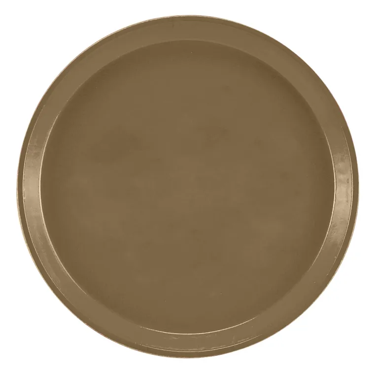 Cambro 900513 I Camtray Round Tray I 9" (230 mm) I Bayleaf Brown I Case of 12