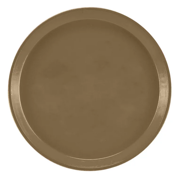 Cambro 900513 I Camtray Round Tray I 9" (230 mm) I Bayleaf Brown I Case of 12