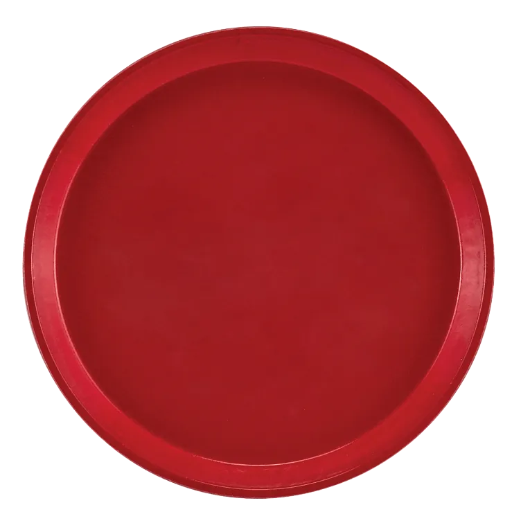 Cambro 900521 I Camtray Round Tray I 9" (230 mm) I Cambro Red I Case of 12