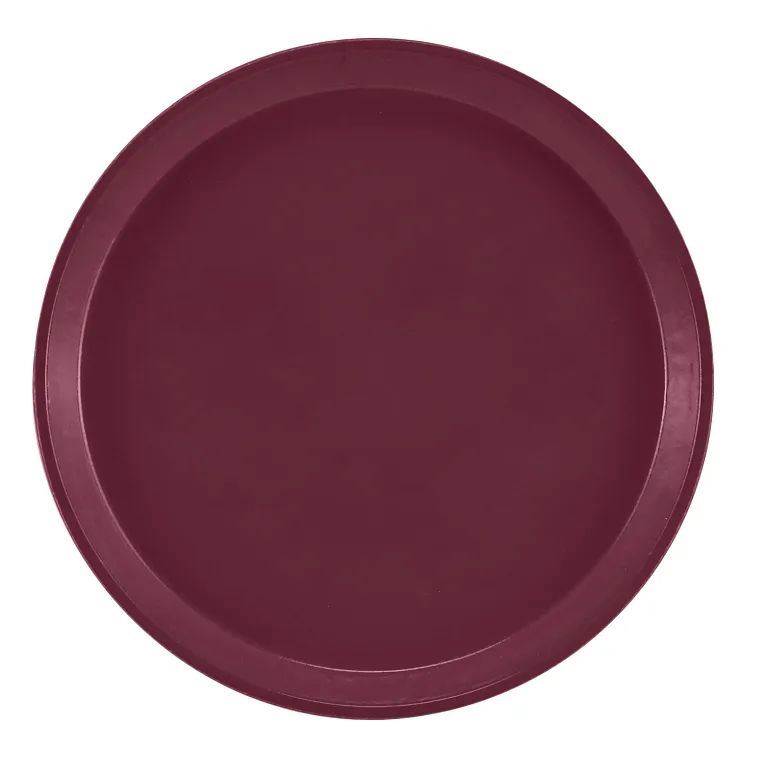 Cambro 900522 I Camtray Round Tray I 9" (230 mm) I Burgundy Wine I Case of 12