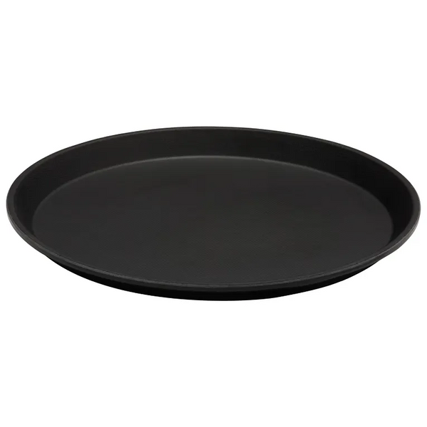 Cambro 900CT110 I Camtread Round Trays I 9" (23 cm) I Black I Case of 12