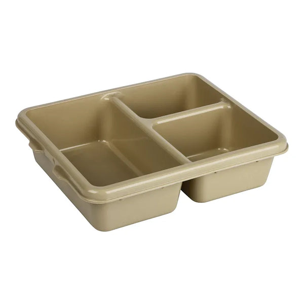 Cambro 9113CP161 I Co-Polymer Meal Delivery Trays I 3 Compartments I Tan I Case of 24