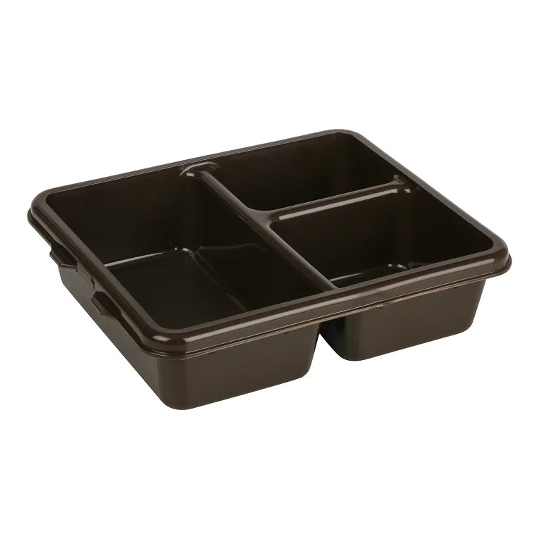Cambro 9113CP167 I Co-Polymer Meal Delivery Trays I 3 Compartments I Dark Brown I Case of 24