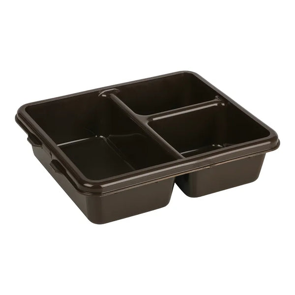 Cambro 9113CP167 I Co-Polymer Meal Delivery Trays I 3 Compartments I Dark Brown I Case of 24