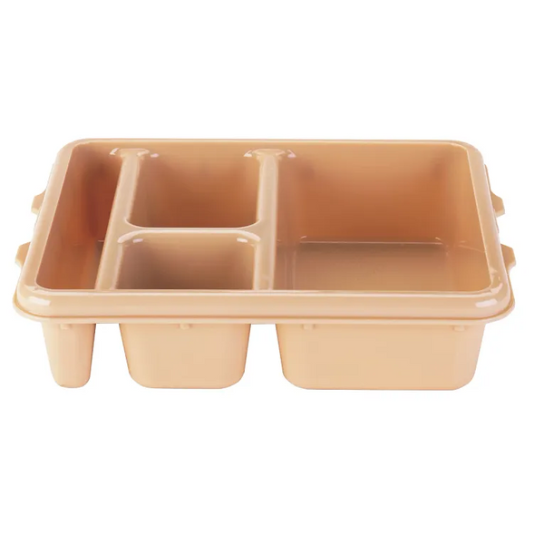 Cambro 9114CW133 I Camwear Meal Delivery Trays I 4 Compartments I Beige I Case of 24