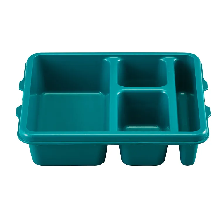 Cambro 9114CW414 I Camwear Meal Delivery Trays I 4 Compartments I Teal I Case of 24