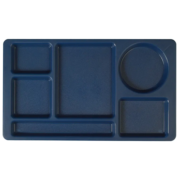 Cambro 915CP186 I Co-Polymer 2 X 2 Compartment Trays I 22.2 x 38 cm I Navy Blue I Case of 24
