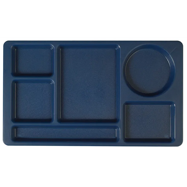 Cambro 915CP186 I Co-Polymer 2 X 2 Compartment Trays I 22.2 x 38 cm I Navy Blue I Case of 24