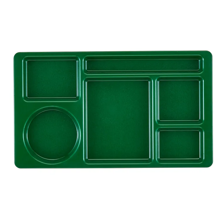 Cambro 915CW119 I Camwear 2 X 2 Compartment Trays I 22.2 x 38 cm I Sherwood Green I Case of 24