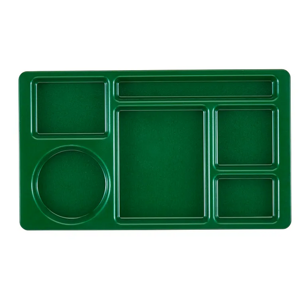 Cambro 915CW119 I Camwear 2 X 2 Compartment Trays I 22.2 x 38 cm I Sherwood Green I Case of 24