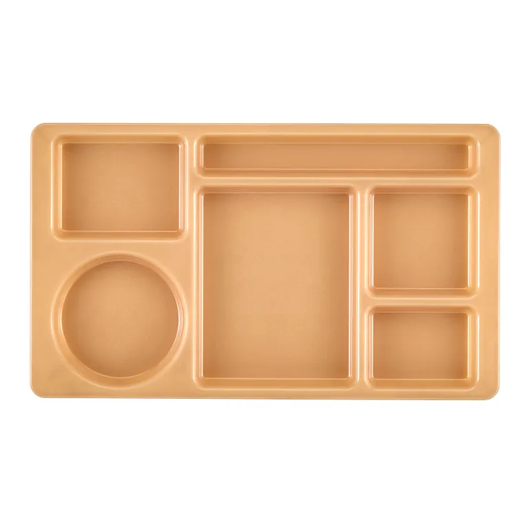 Cambro 915CW133 I Camwear 2 X 2 Compartment Trays I 22.2 x 38 cm I Beige I Case of 24