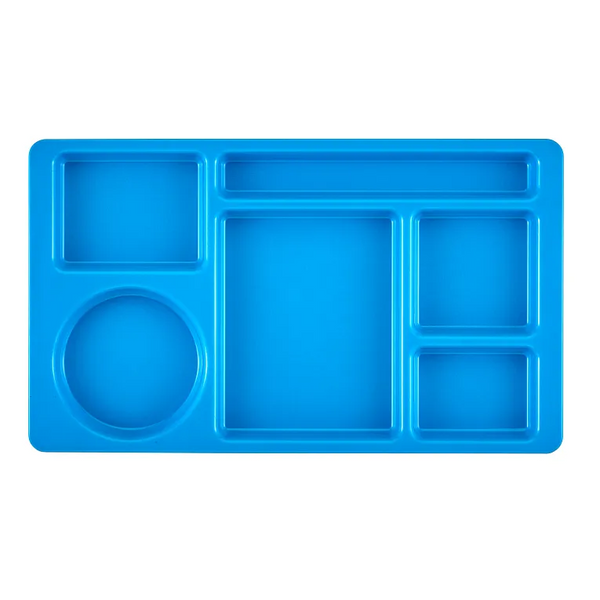 Cambro 915CW168 I Camwear 2 X 2 Compartment Trays I 22.2 x 38 cm I Blue I Case of 24