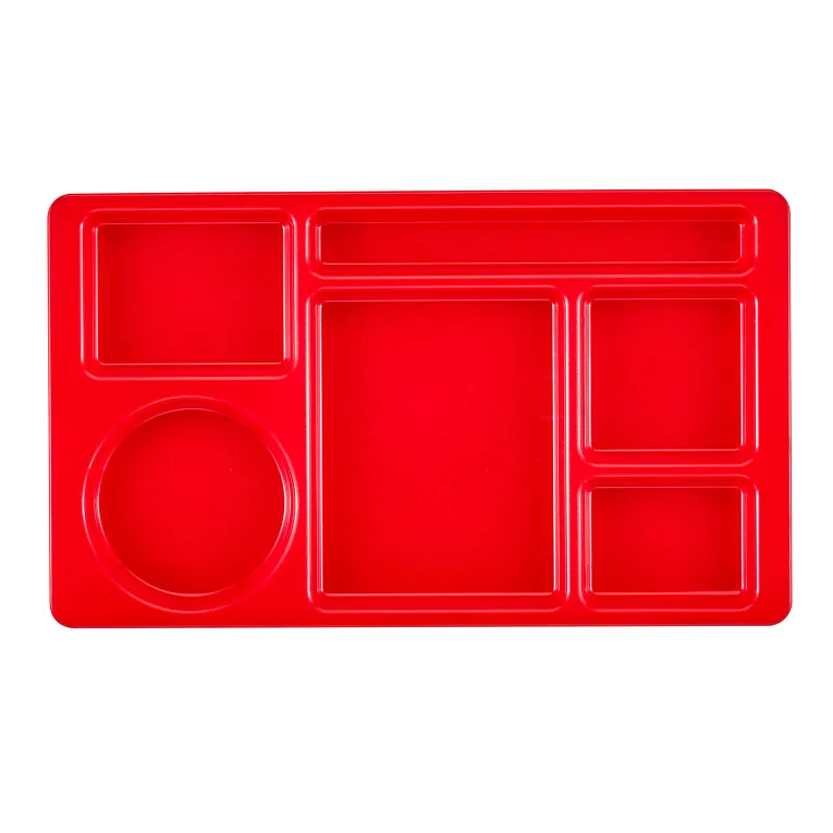 Cambro 915CW404 I Camwear 2 X 2 Compartment Trays I 22.2 x 38 cm I Red I Case of 24