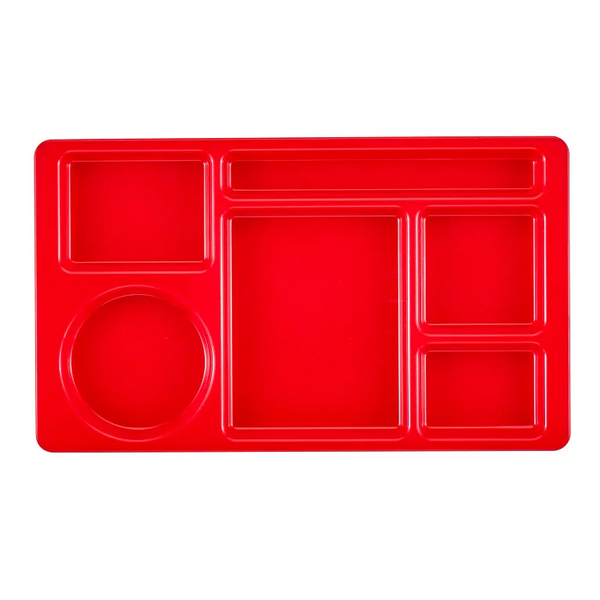 Cambro 915CW404 I Camwear 2 X 2 Compartment Trays I 22.2 x 38 cm I Red I Case of 24