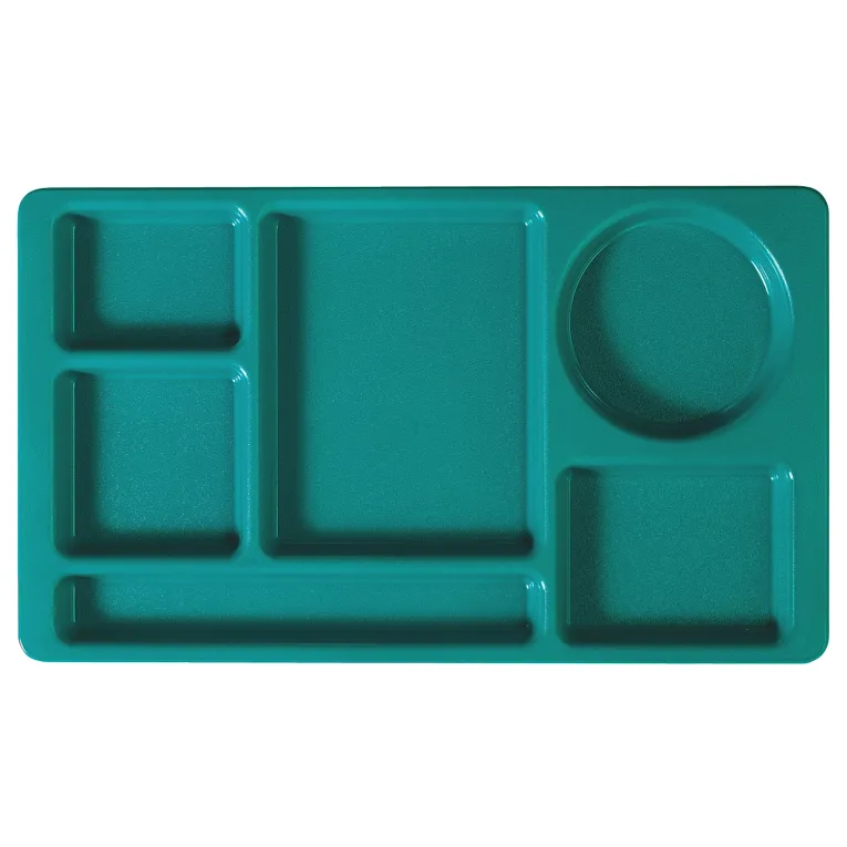 Cambro 915CW414 I Camwear 2 X 2 Compartment Trays I 22.2 x 38 cm I Teal I Case of 24