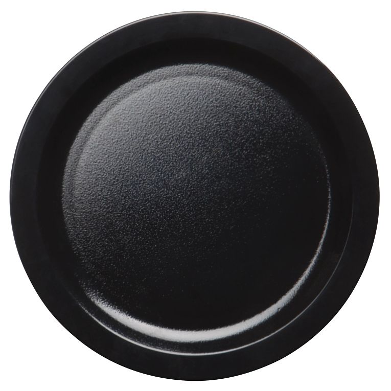 Cambro 9CWNR110 I Camwear Dinnerware Plates I Narrow Rim I 229 mm I Black I Case of 48