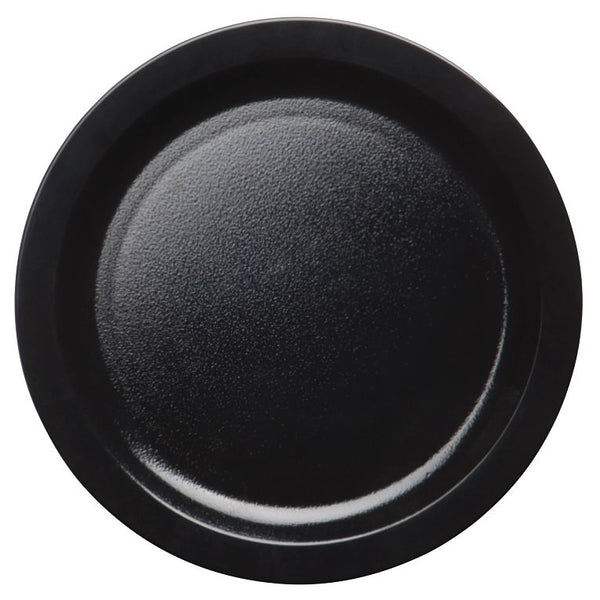Cambro 9CWNR110 I Camwear Dinnerware Plates I Narrow Rim I 229 mm I Black I Case of 48