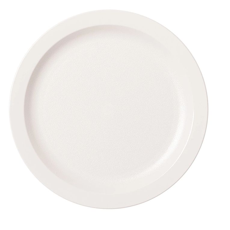 Cambro 9CWNR148 I Camwear Dinnerware Plates I Narrow Rim I 229 mm I White I Case of 48