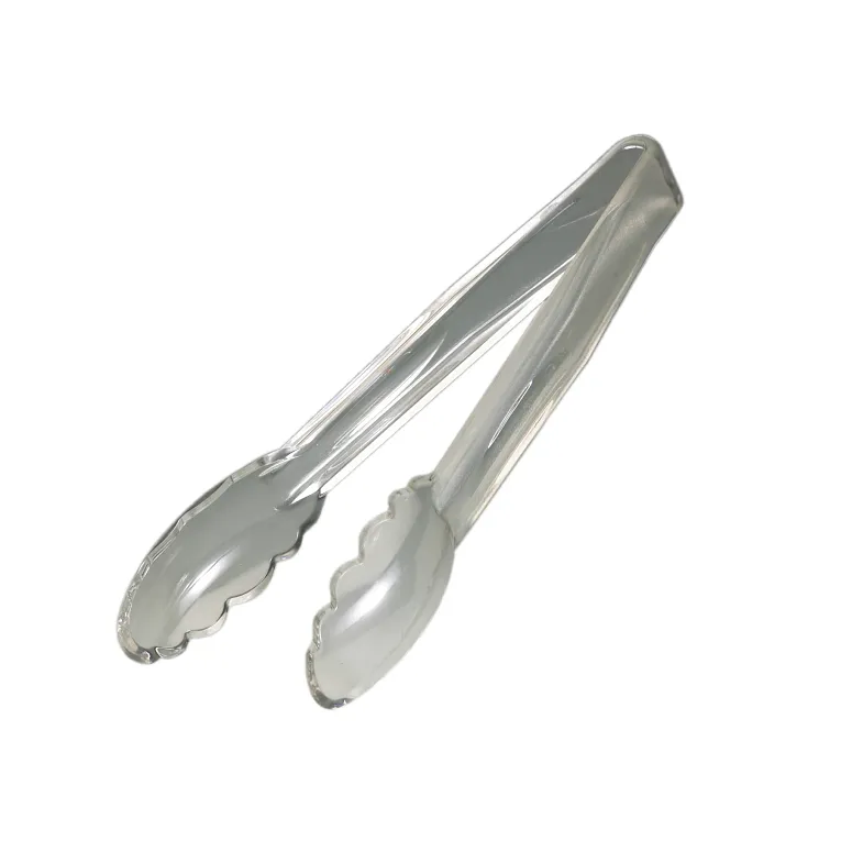 Cambro 9TGS135 I Camwear Polycarbonate Scalloped Grip Tongs I 23 cm I Clear I Case of 12