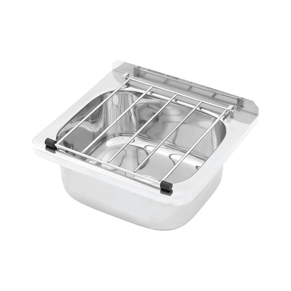 3monkeez AB-CS-B Cleaner’s Sink with Grate, 90mm Outlet, 304 Grade Stainless Steel - With Brackets