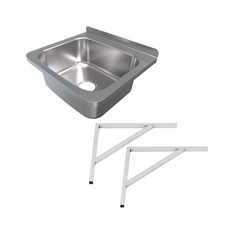 3monkeez AB-JB-B Jumbo Basin, 90mm Outlet, 304 Grade Stainless Steel With Brackets