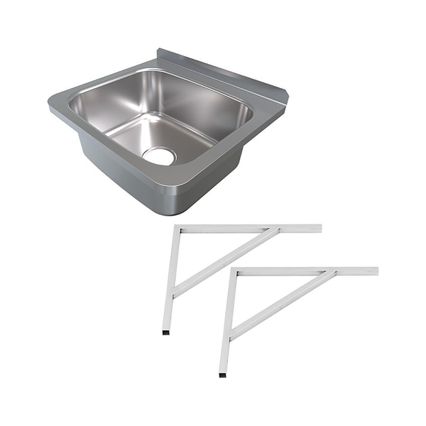3monkeez AB-JB-B Jumbo Basin, 90mm Outlet, 304 Grade Stainless Steel With Brackets