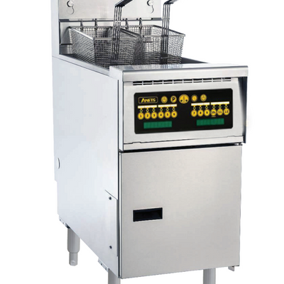 Anets AGP55C | Platinum Series | Gas Tube Fryer | with Computer Control | 19-21 Liters | Tube Fryer | Deep Fryers