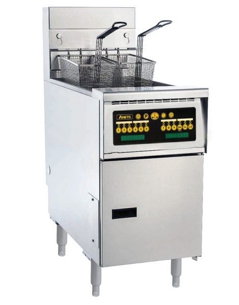 Anets AGP55C | Platinum Series | Gas Tube Fryer | with Computer Control | 19-21 Liters | Tube Fryer | Deep Fryers