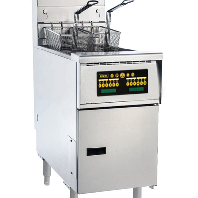 Anets AGP55TC | Platinum Series | Split Pot Gas Fryer | with Computer Control | 2x 9-11 Liters | Tube Fryer | Deep Fryers