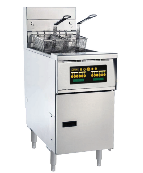 Anets AGP55TC | Platinum Series | Split Pot Gas Fryer | with Computer Control | 2x 9-11 Liters | Tube Fryer | Deep Fryers