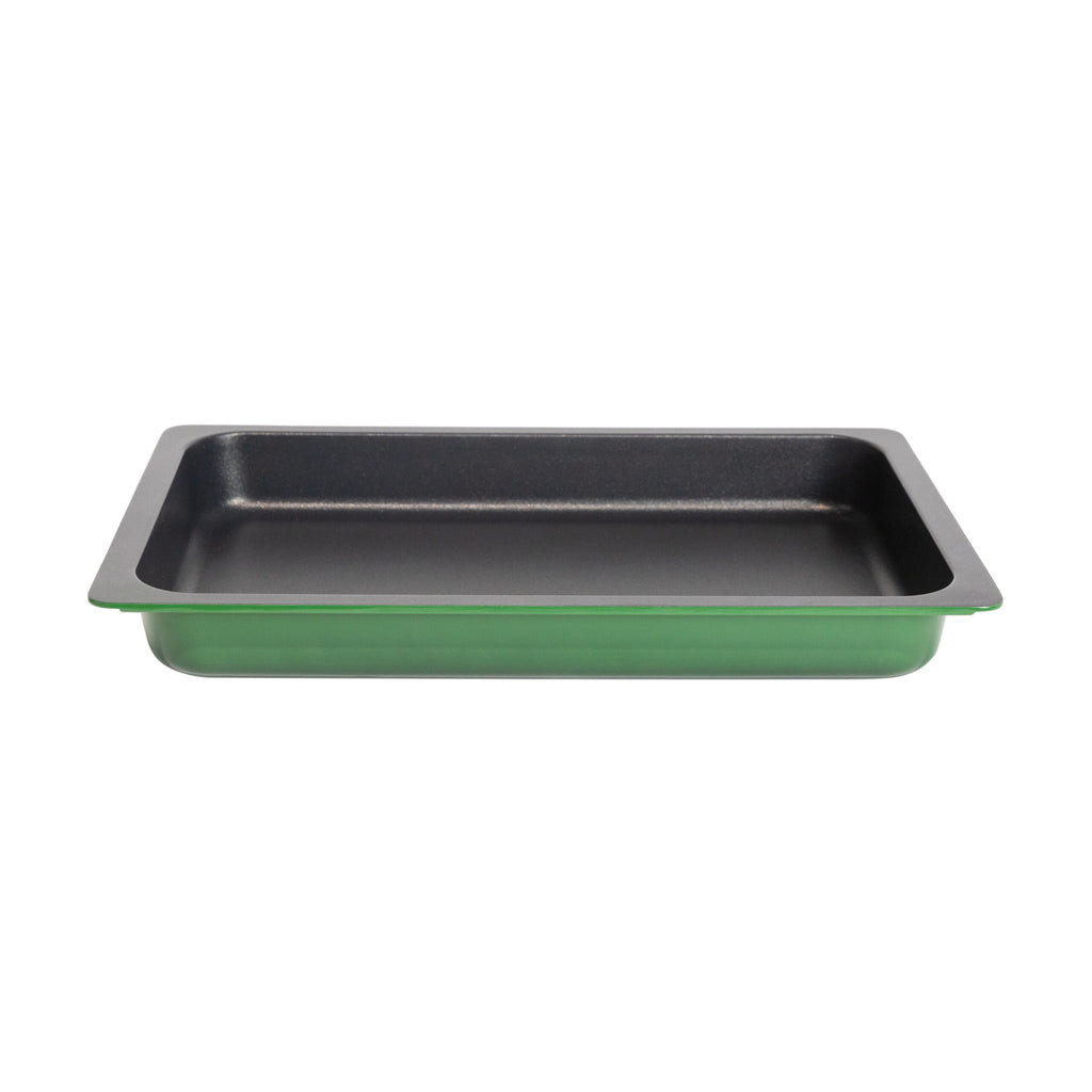 AluChef AP-GN1-05 | 1/1 GN | Pan Green | Green Pan | W Glass Lid| 53 x 32.5 x 6.5 H CM | 7.9L
