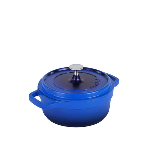 AluChef AP-2000-04 | Casserole Round Blue | W Metal Handle | 20 Ꝋ x 8 H CM | 2.5L