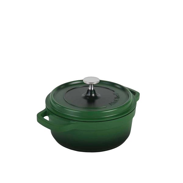 AluChef AP-2000-05 | Casserole Round Green | W Metal Handle | 20 Ꝋ x 8 H CM | 2.5L