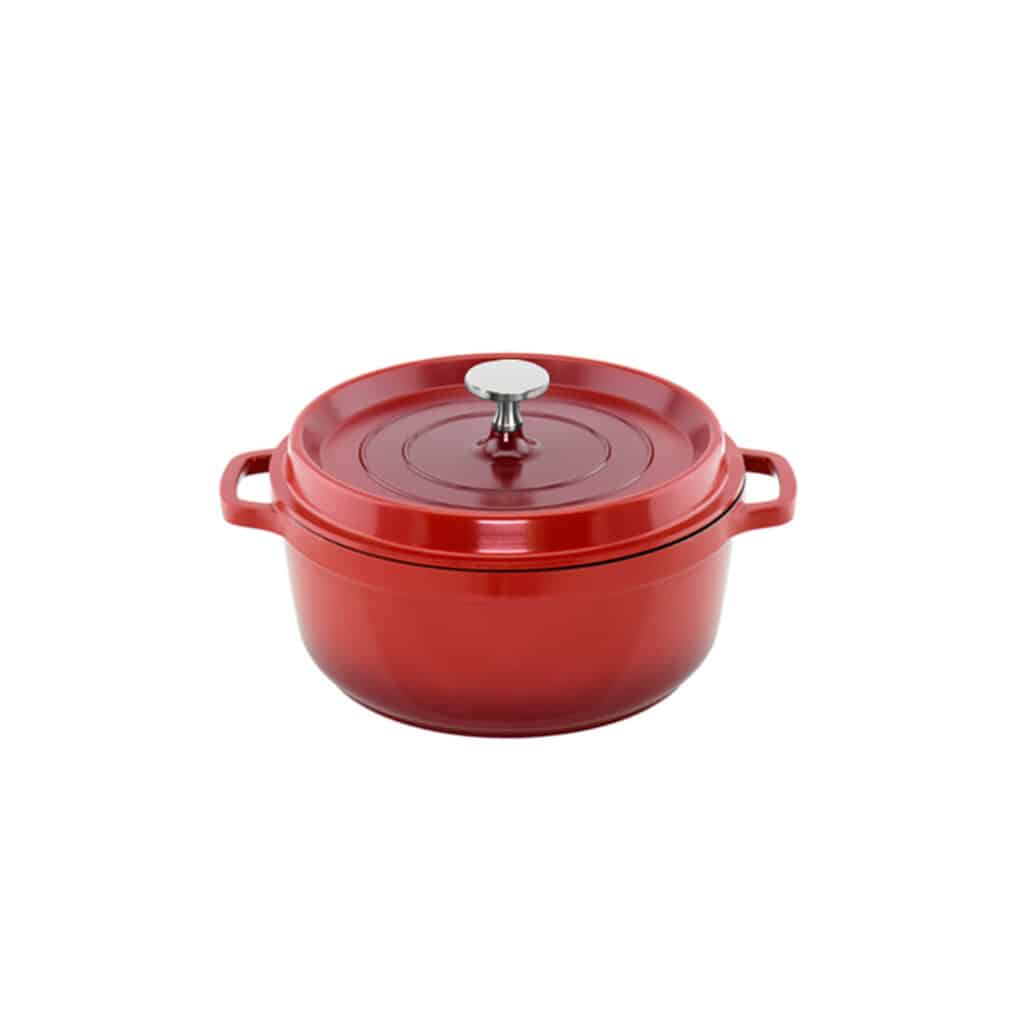 AluChef AP-1100-08 | Mini Casserole Round Red | W Metal Handle | 11 Ꝋ cm,  0.36L