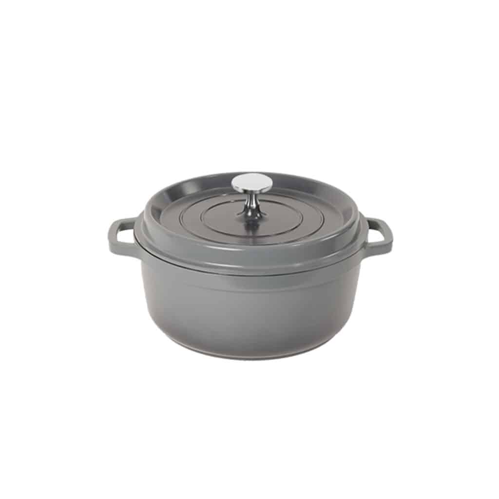 AluChef AP-1100-12 | Mini Casserole Round Charcoal | W Metal Handle | 11 Ꝋ cm,  0.36L