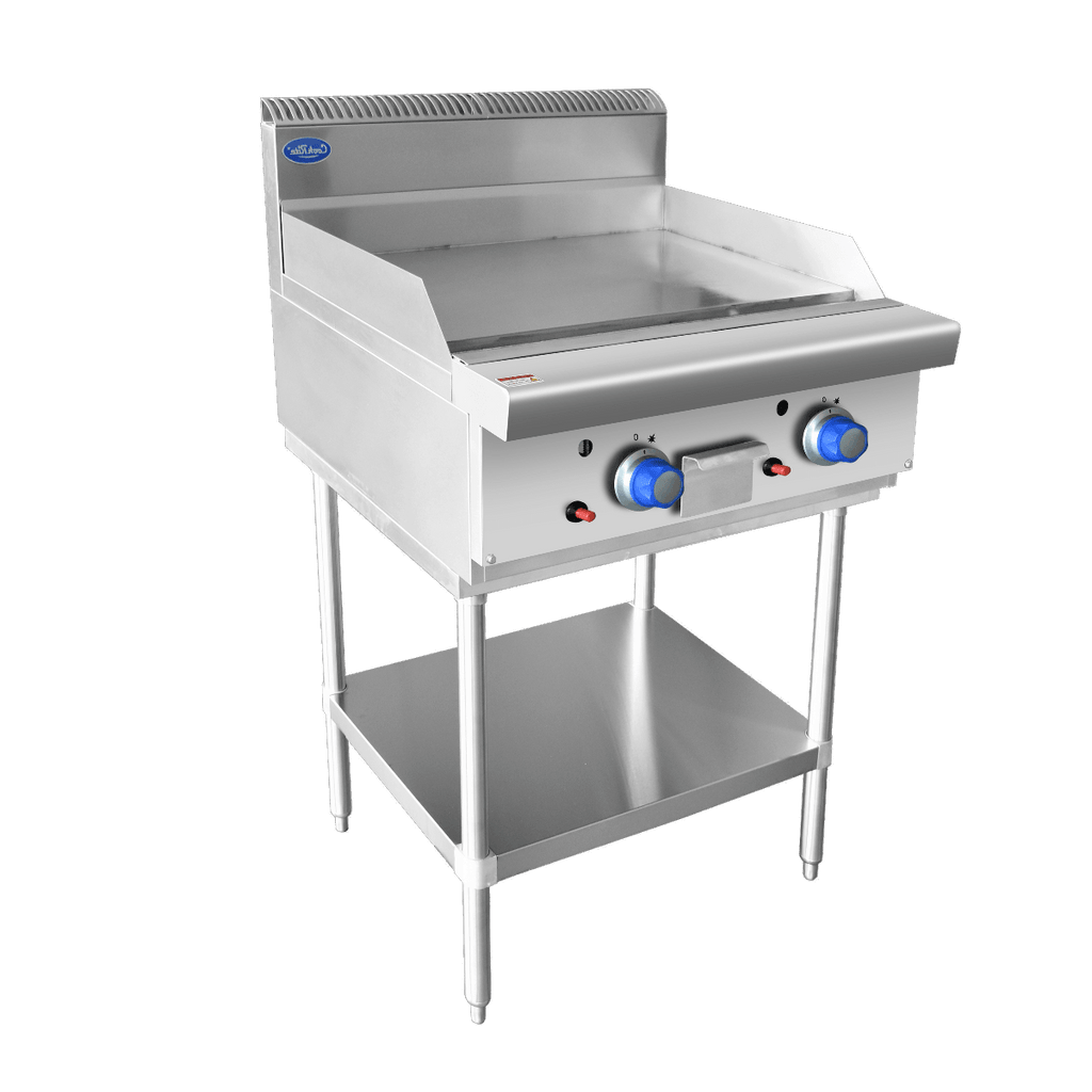 Gas Grill with Griddle, Cookrite AT80G6G-F-NG, Griddle, Gas Griddle, with Stand, 600mm