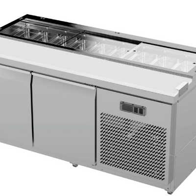 Airex AXR.SW.1740 | 2 Door | Solid Door | 100MM Deep Pans | Sandwich Preparation Bench