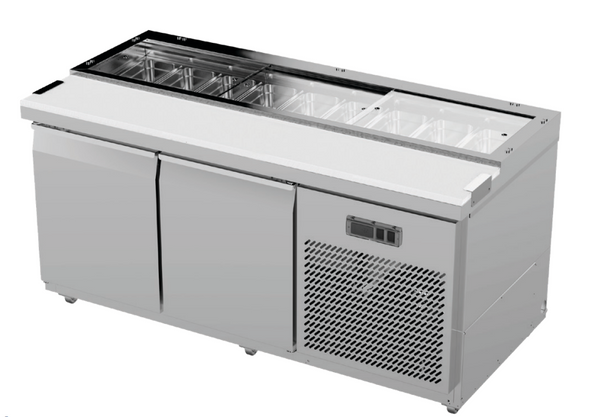 Airex AXR.SW.1740 | 2 Door | Solid Door | 100MM Deep Pans | Sandwich Preparation Bench