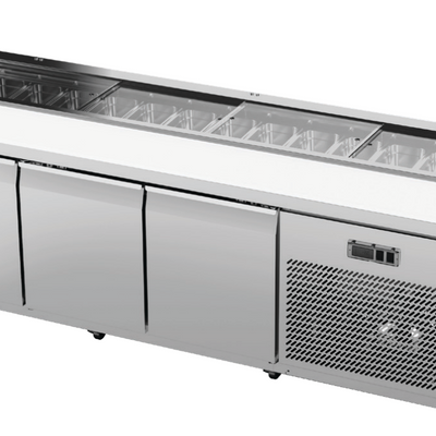 Airex AXR.SW.2450 | 3 Door | Solid Door | 100MM Deep Pans | Sandwich Preparation Bench